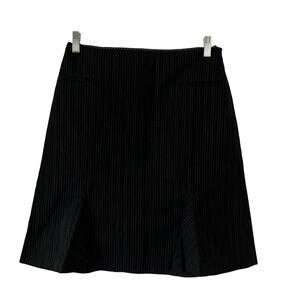 Pursuits ltd. Petite Size 10P Black Textured Pinstripe Skirt Lined Office